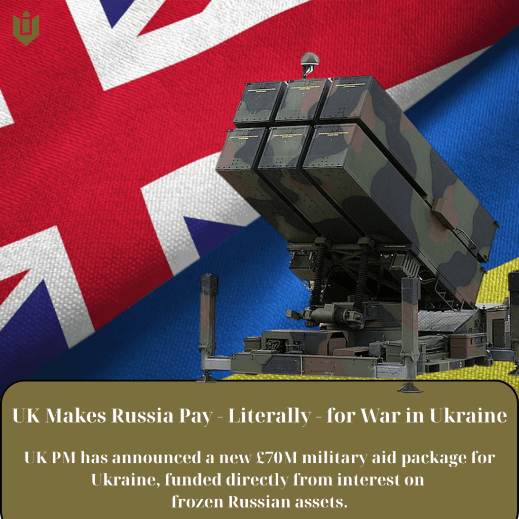 ウクライナに軍事援助で7億ポンドを送る英国 - 凍結したロシアの資産から利益によって資金提供されました。 350の防空ミサイル + 5 Ravenシステムが含まれています。夏首相：「ウクライナではなくロシアは、プーチン大統領の違法戦争の代価を払うべきです。」