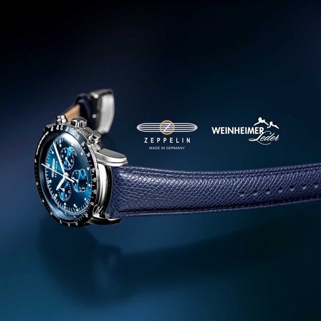 ドイツ時計「ZEPPELIN＜ツェッペリン＞」から、ドイツ名門タンナー「WEINHEIMER＜ワインハイマー＞」のレザーを採用した「100周年記念シリーズ 日本限定クロノグラフ ワインハイマー」が登場：マピオンニュースの注目トピック