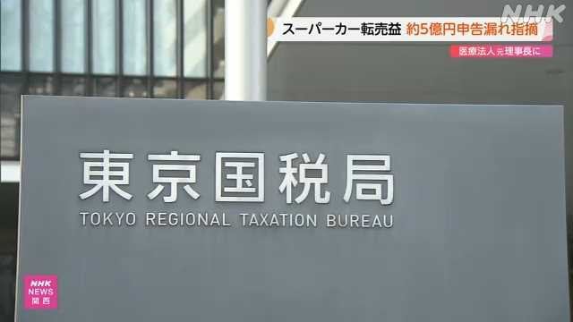スーパーカー転売で利益 約５億円の申告漏れ指摘