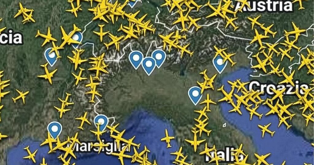 レーダー障害。 enav、航空交通は傾斜時間後に通常に戻ります。 300を超える削除フライト