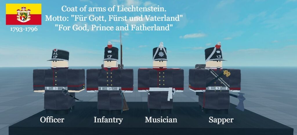 lは、郵便切手に基づいてリヒテンシュタイン連隊を作りました