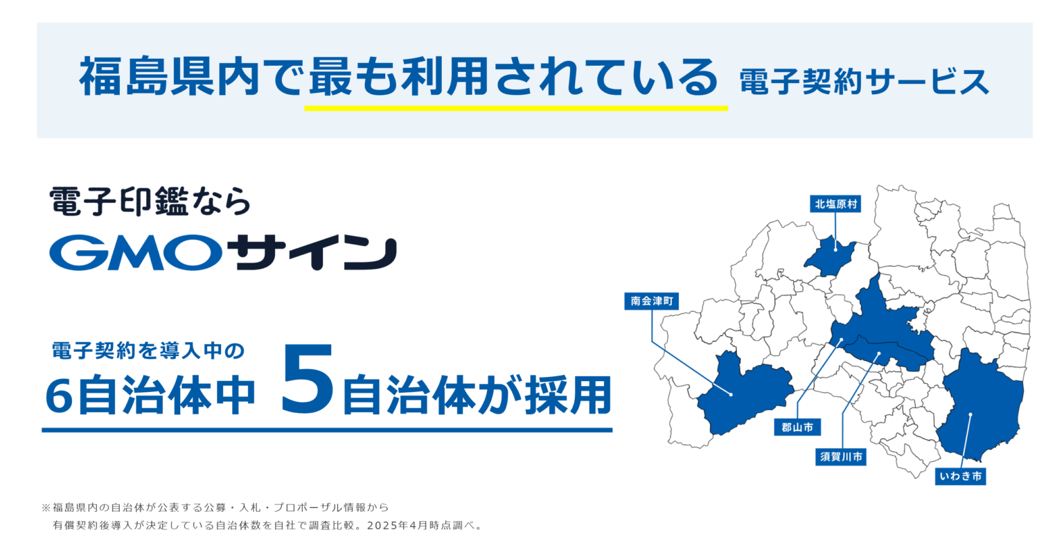福島県で最も利用されている電子契約サービス「GMOサイン」 課題に寄り添う伴走支援でDX先進事例を創出、自治体がコメント発表 | 自治体通信Online