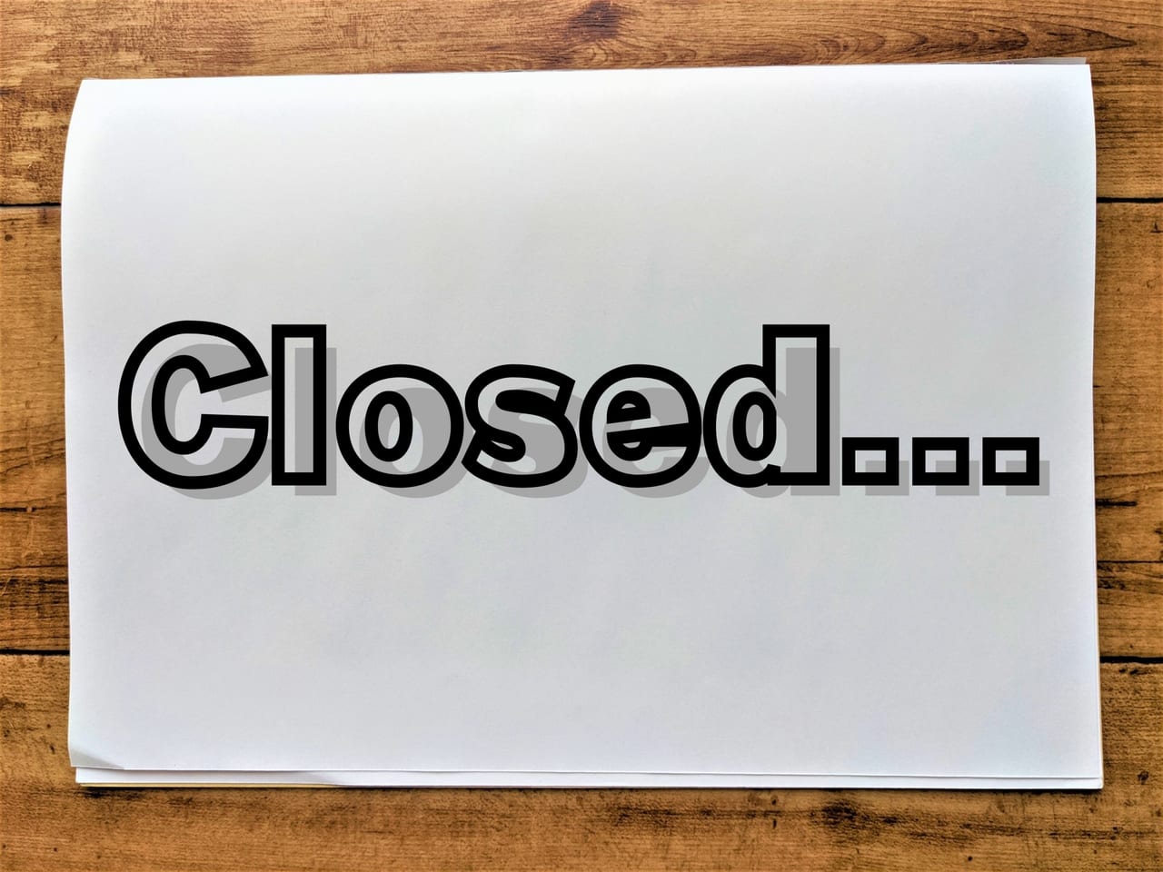 閉店のイメージ