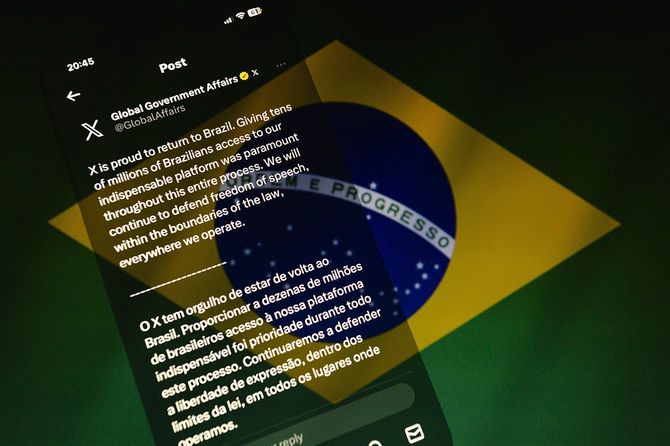 Xは2024年10月8日、「Xはブラジルに戻れることを誇りに思う」とグローバル・ガバメント・アフェアーズのハンドルネームに書き込んだ。