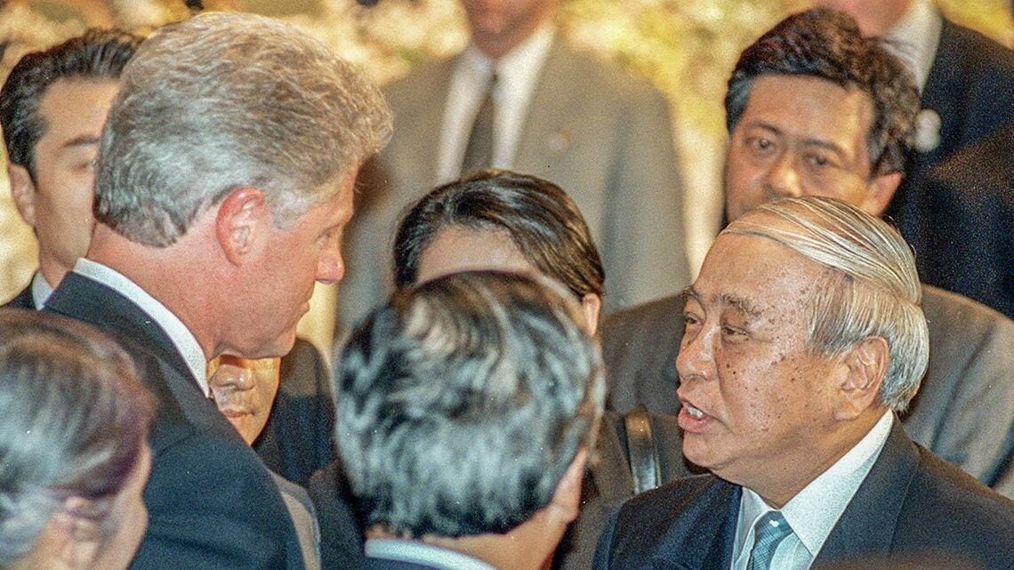 大田昌秀知事とクリントン大統領