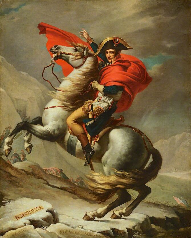 ジャック＝ルイ・ダヴィド『サン・べルナール峠を越えるボナパルト』（1801年）