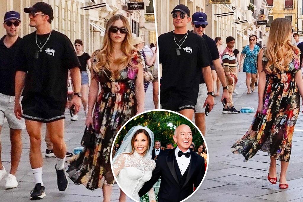 オーランド・ブルームとシドニー・スウィーニーは、ジェフ・ベゾス、ローレン・サンチェスの結婚式の後、ヴェネツィアを一緒に散歩しているのを見つけました