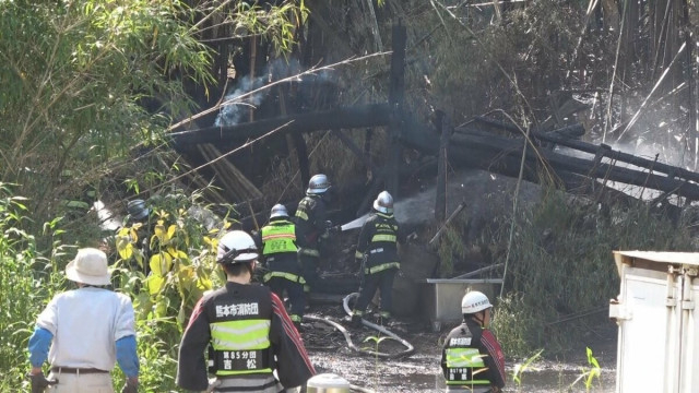 枯れ草の焼却で燃え広がり 熊本市北区植木町で3件相次ぐ