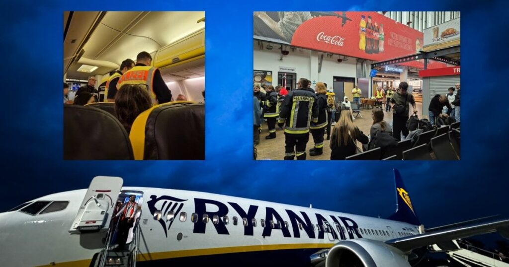 飛行機がメムミンゲン空港に緊急着陸を余儀なくされた後の航空会社と警察の発行声明