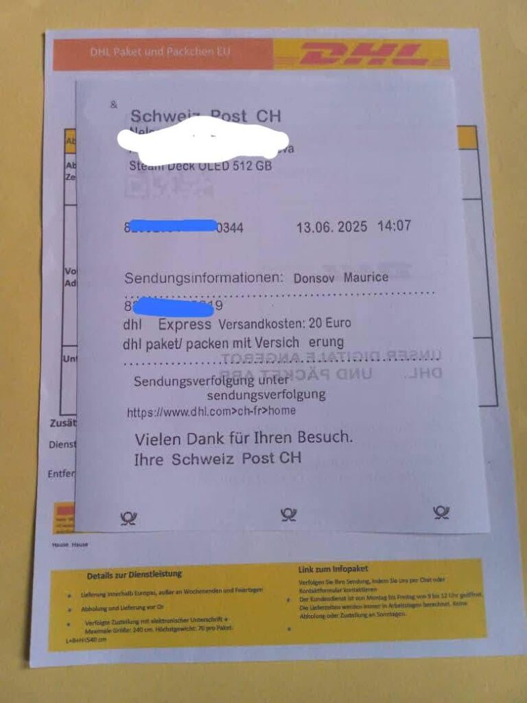 Facebook MarketplaceからFAKE DHL領収書を詐欺しました