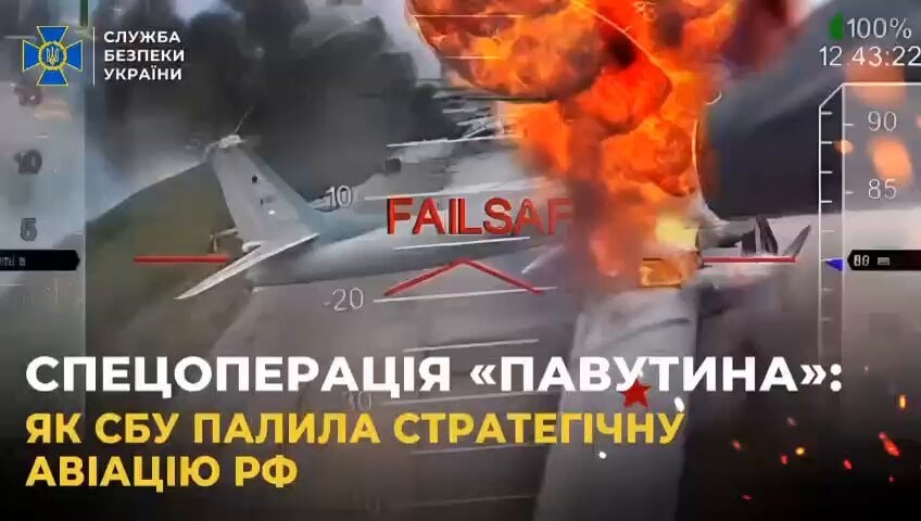ウクライナのセキュリティサービス@Servicessuは、A-50の早期警告および制御航空機の上に着陸するドローンなど、SpiderWebのオペレーションと4分間のビデオを示す4分間のビデオに関する詳細情報をリリースしました。