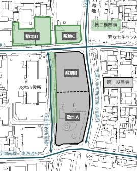 敷地A～D簡易図