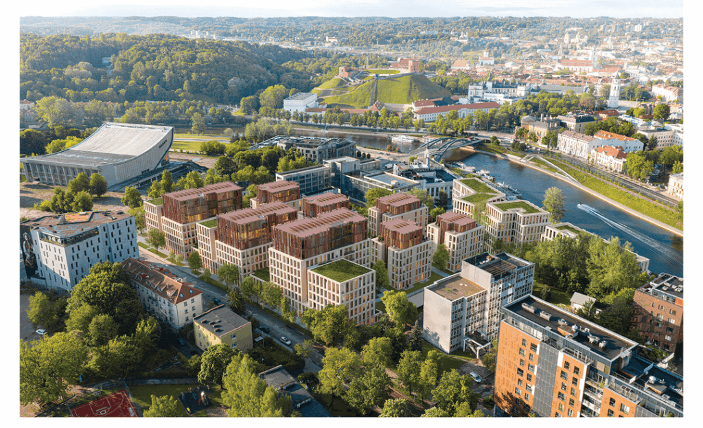 ビリニュス城の隣にある巨大な新しい住宅団地。 3つの画像が添付されています。どう思いますか？
