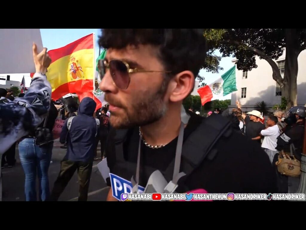 LAの抗議で発見されたスペインの旗！