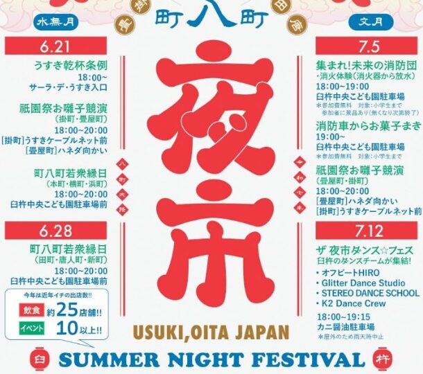 臼杵市の中央通り商店街で『町八町夜市』が開催されます│LOG OITA