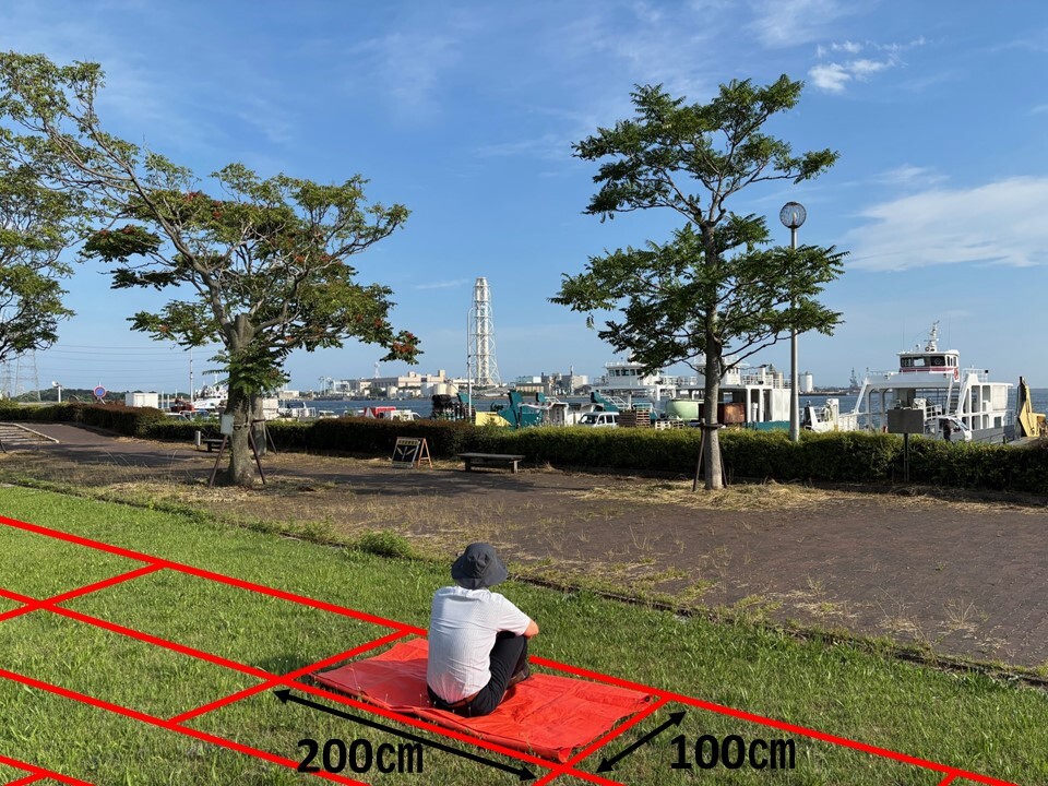 北-A　芝生マス席（2人用）シャトルバス付