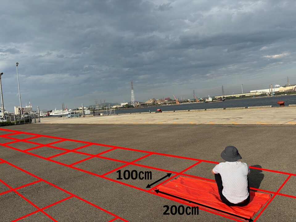 南-E　陸側マス席（2人用）