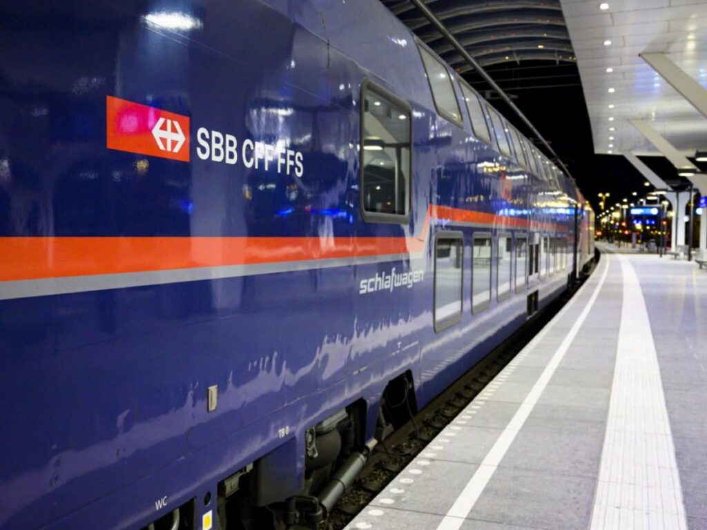 スイスからスウェーデンとデンマークまでの夜の列車は2026年に計画されていました