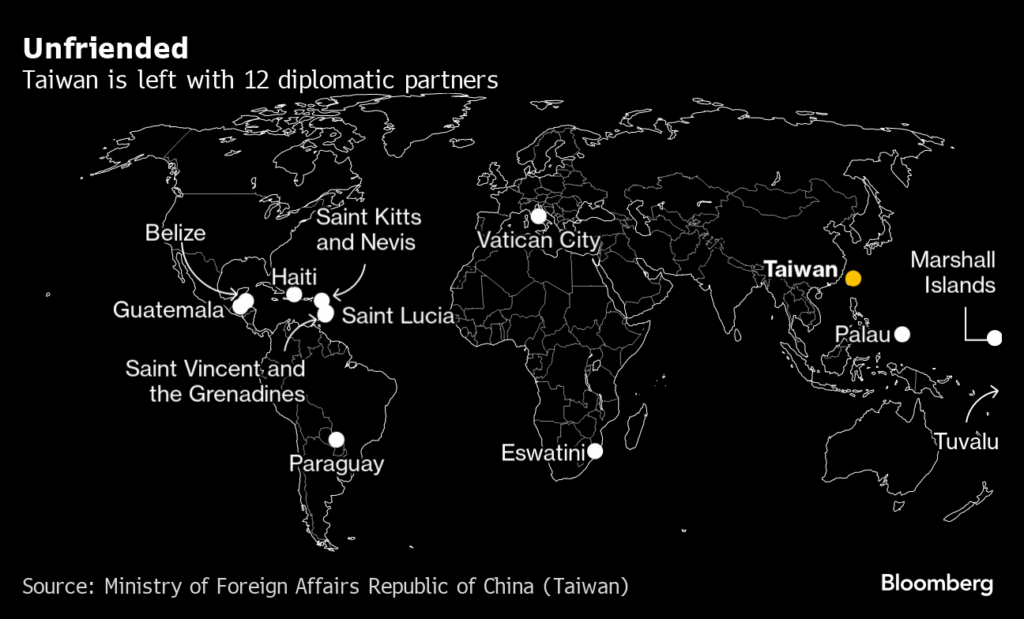 トランプ氏が台湾総統の米国途中降機に慎重、認めるか協議中－関係者 - Bloomberg