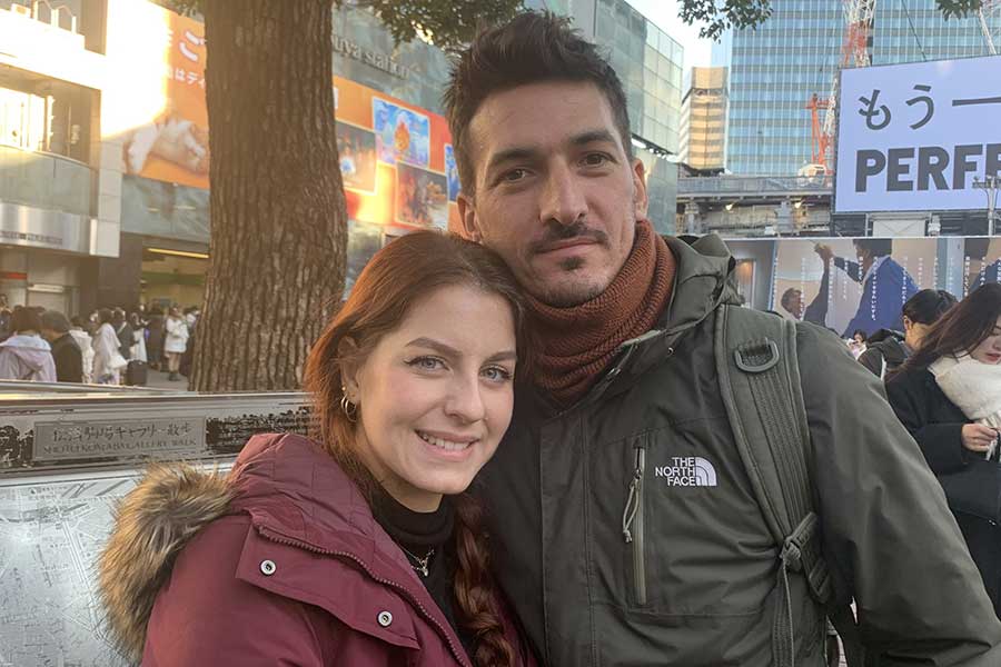 イタリア・トリノから初来日。ダニエラさん（左）とロベルトさん【写真：Hint-Pot編集部】