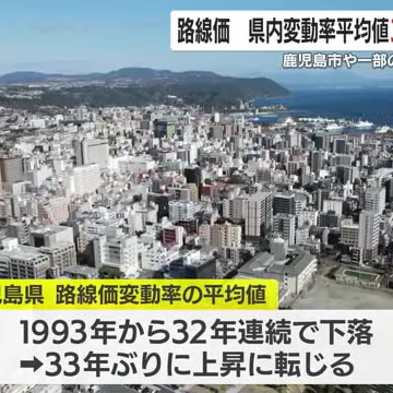 路線価 県内変動率の平均値が33年ぶりに上昇 鹿児島市や一部の地方都市がけん引 最高は鹿児島市東千石町「天文館電車通り」（鹿児島ニュースＫＴＳ） - Yahoo!ニュース - Yahoo!ニュース