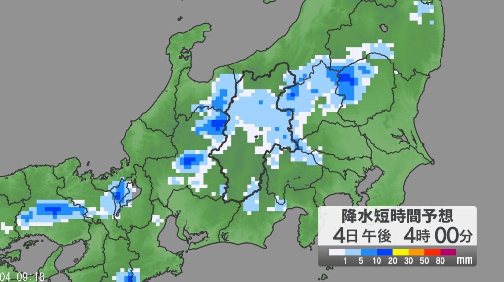 「警報級の大雨」の可能性 非常に激しい雨の降る所がある見込み 4日昼過ぎから夜遅くにかけて 長野県内の24時間予想降水量は中部100ミリ、北部80ミリ、南部60ミリ（5日午前6時まで 多い所で）（NBS長野放送） - Yahoo!ニュース - Yahoo!ニュース