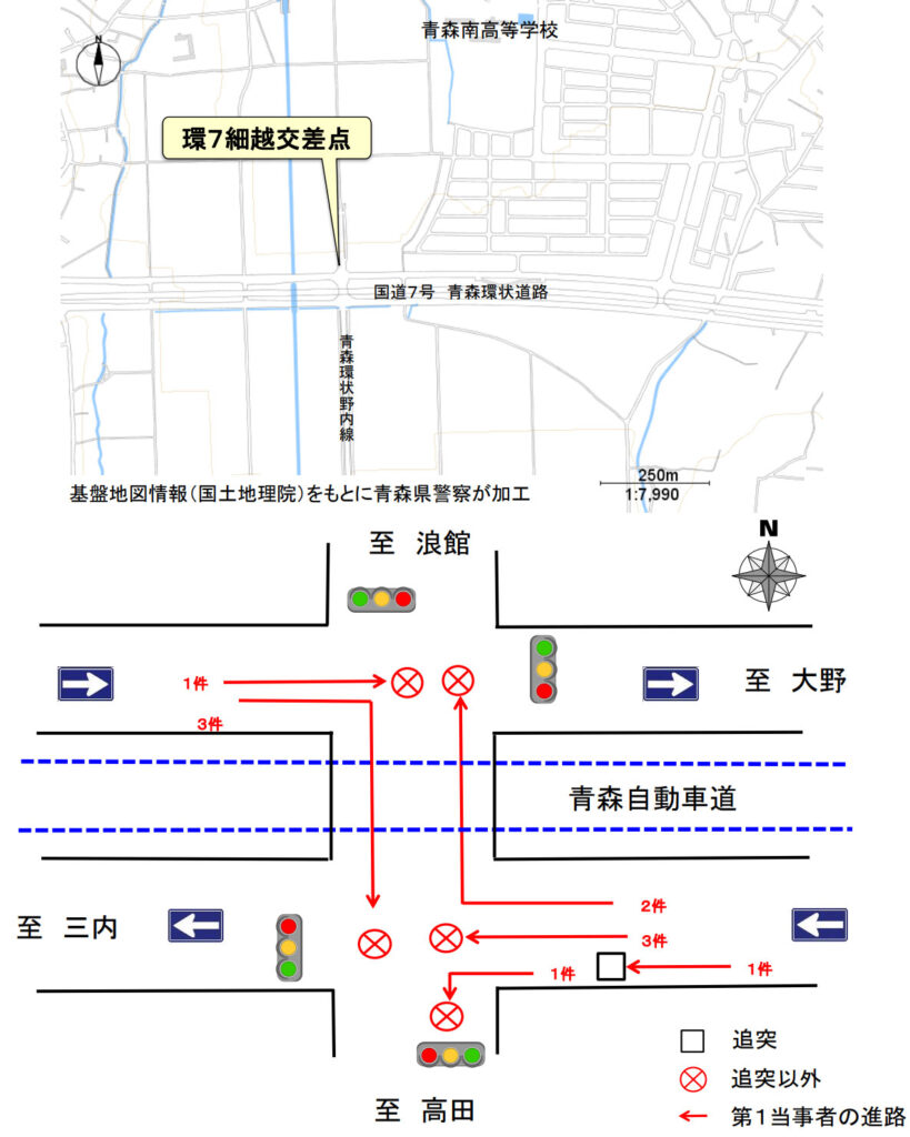 20250704aomori 819x1024 - 青森県警／2024年「交通事故多発交差点」5カ所を発表