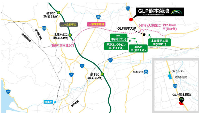 20250704glp2 - 日本GLP／半導体需要で熊本県菊池市に1.8万m2の物流施設を着工