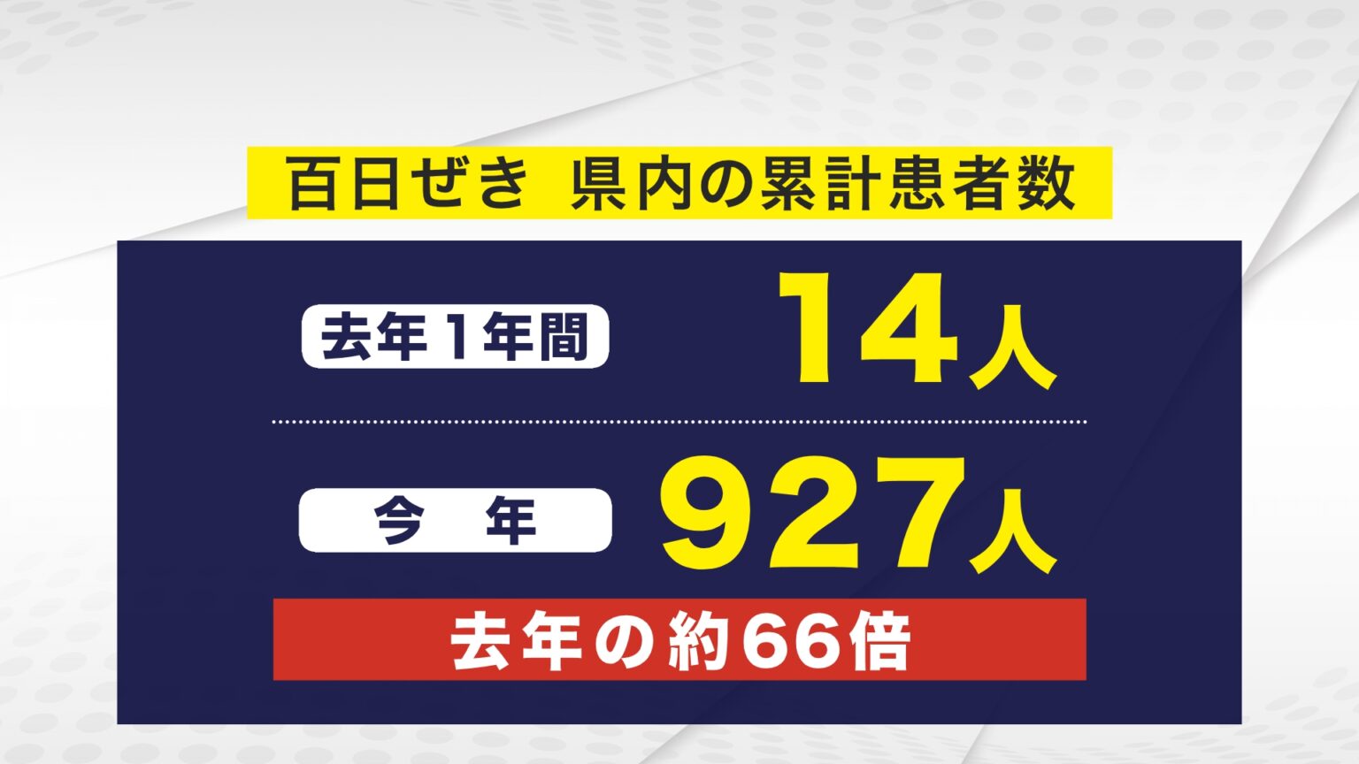 「百日ぜき」の流行続く、累計927人で前年の約66倍 「リンゴ病」は5つの保健所管内で警報レベル超 岩手県（岩手めんこいテレビ） - Yahoo!ニュース - Yahoo!ニュース