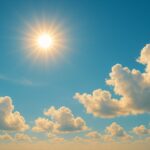 暑い日の夏空