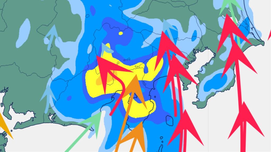 【大雨情報】14日夜遅くから15日昼前にかけ、雷を伴った激しい雨の降る所が 警報級の可能性も 山梨【発雷確率・雨と風のシミュレーション】（UTYテレビ山梨） - Yahoo!ニュース - Yahoo!ニュース