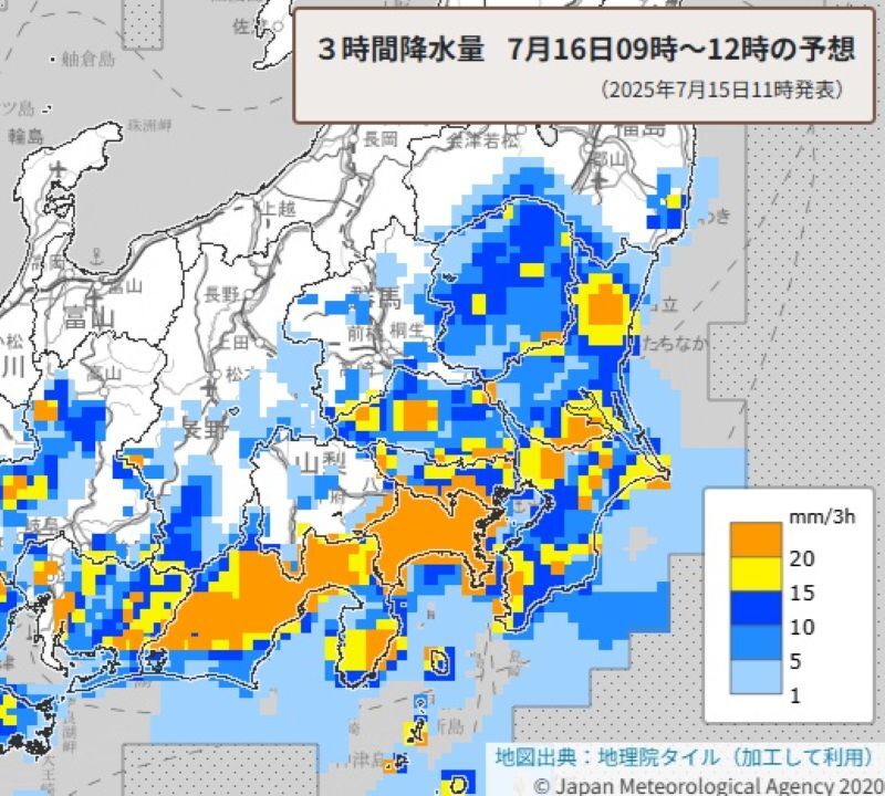【大雨の警戒続く】埼玉であす夕方まで 浸水や河川の増水、土砂災害に警戒 落雷や竜巻にも注意（埼玉新聞） - Yahoo!ニュース - Yahoo!ニュース