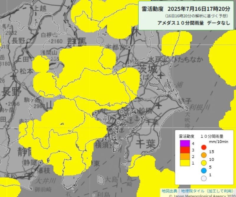 【速報】埼玉で竜巻などの激しい突風や急な強い雨、落雷に注意 大雨注意報（土砂災害）も発表〈情報更新〉（埼玉新聞） - Yahoo!ニュース - Yahoo!ニュース