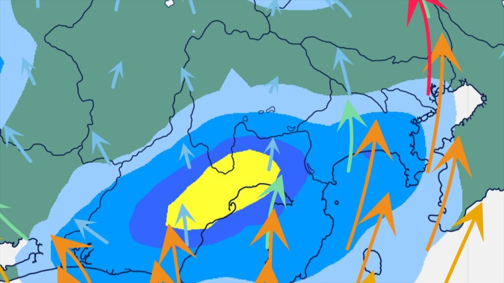 16日夜遅くにかけ大気の状態が非常に不安定 降り始めからの降水量は南部で201.5ミリなど 少ない雨量でも土砂災害の危険高まるおそれ 山梨【雨と風のシミュレーション・発雷確率】（UTYテレビ山梨） - Yahoo!ニュース - Yahoo!ニュース
