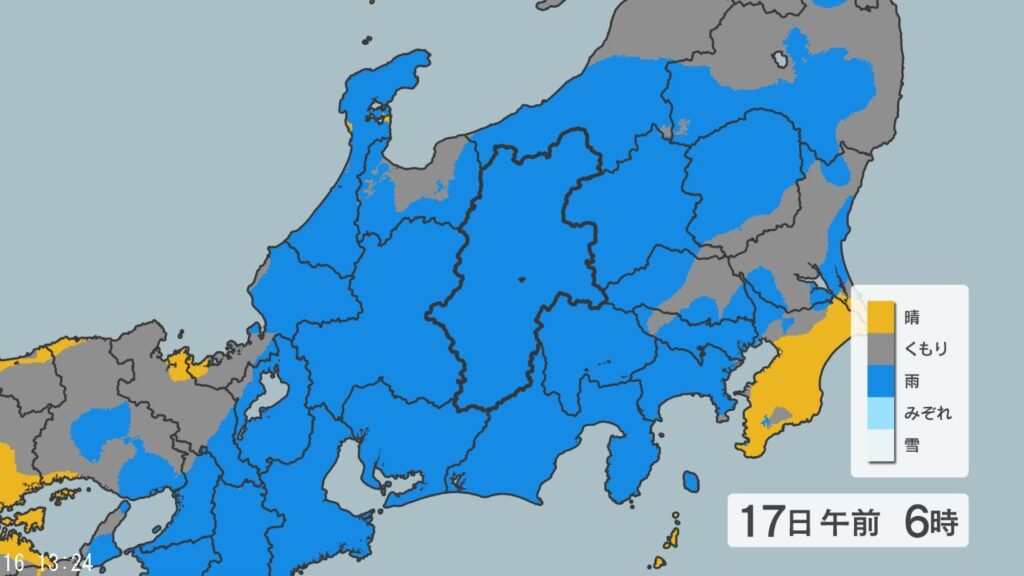 「警報級」の大雨の可能性 土砂災害などに十分注意を 長野県の24時間予想降水量は南部150ミリ、中部90ミリ、北部60ミリ（17日午後6時まで・多い所で）（NBS長野放送） - Yahoo!ニュース - Yahoo!ニュース