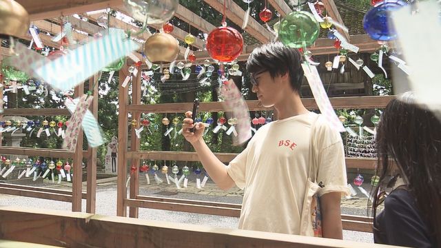 鶴岡・酒田35.8℃ 山形市6日連続猛暑日予想 南陽市の神社の風鈴で涼を求める（YBC山形放送） - Yahoo!ニュース - Yahoo!ニュース