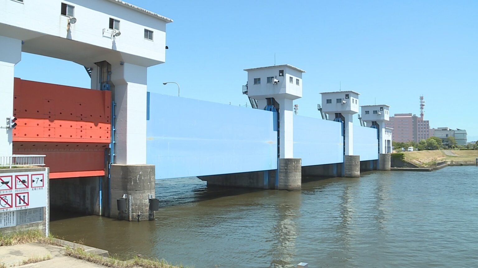 海水遡上の恐れで『水門閉鎖』まとまった雨も見込めず水道への影響懸念　新潟市 信濃川（ＢＳＮ新潟放送） - Yahoo!ニュース