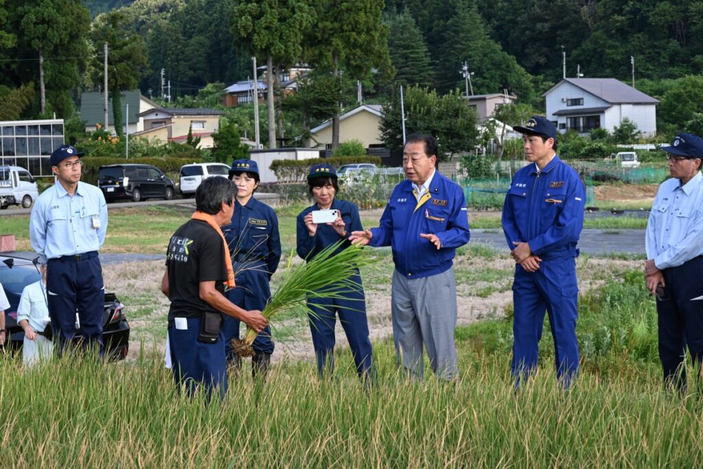 【新潟】野田代表が高温・少雨被害の水田や貯水量が減少しているダムを視察 - 立憲民主党