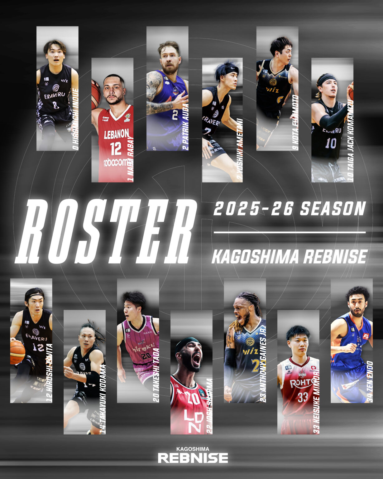 りそなグループB.LEAGUE 2025-26 SEASON ロスター決定およびチーム編成について | 鹿児島レブナイズ