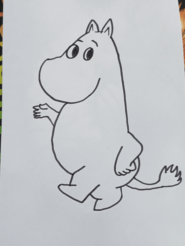 フィンランドの恋人として、ノンインのムーミンを描いた