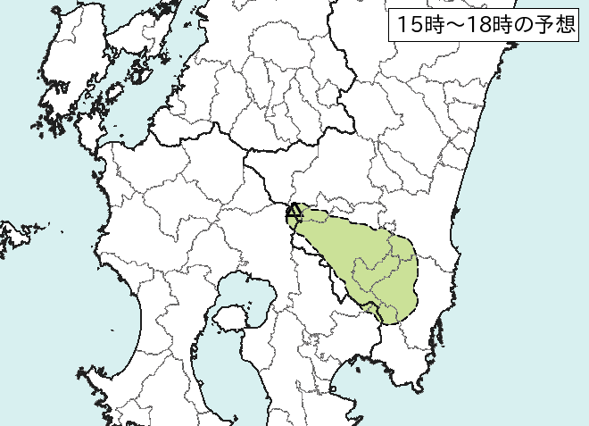 NHK宮崎放送局 霧島山(新燃岳) 降灰予報