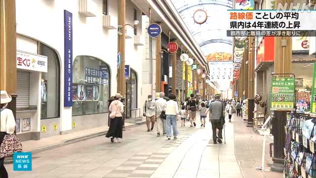 路線価 ４年連続上昇 都市部と離島の差が浮き彫りに｜NHK 長崎県のニュース