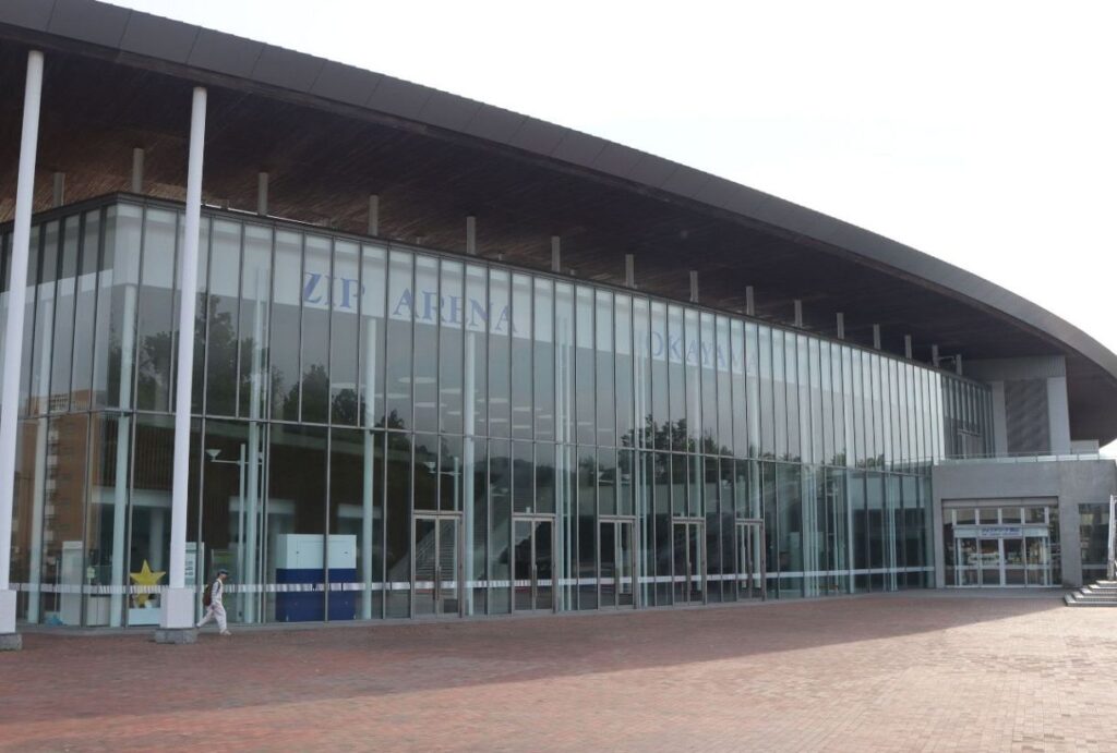 １０月から愛称が「シゲトーアリーナ岡山」となる岡山県体育館