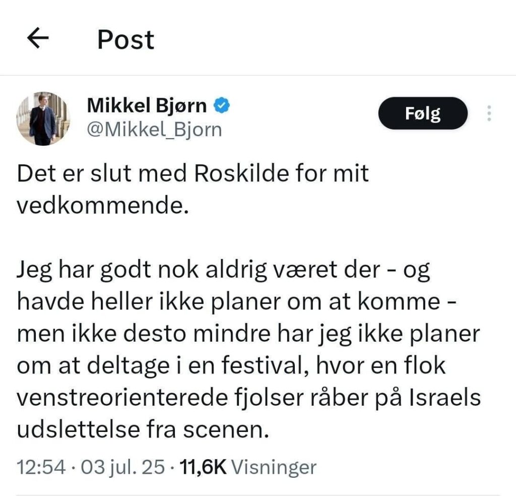 Rip Roskilde Festival。もちろん、それにもかかわらず、フェスティバルに参加する計画がなかった人からのボイコットから回復することは完全に不可能です。