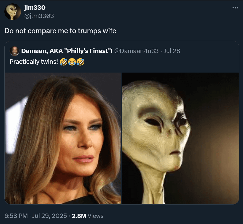 「私をトランプの妻と比較しないでください」