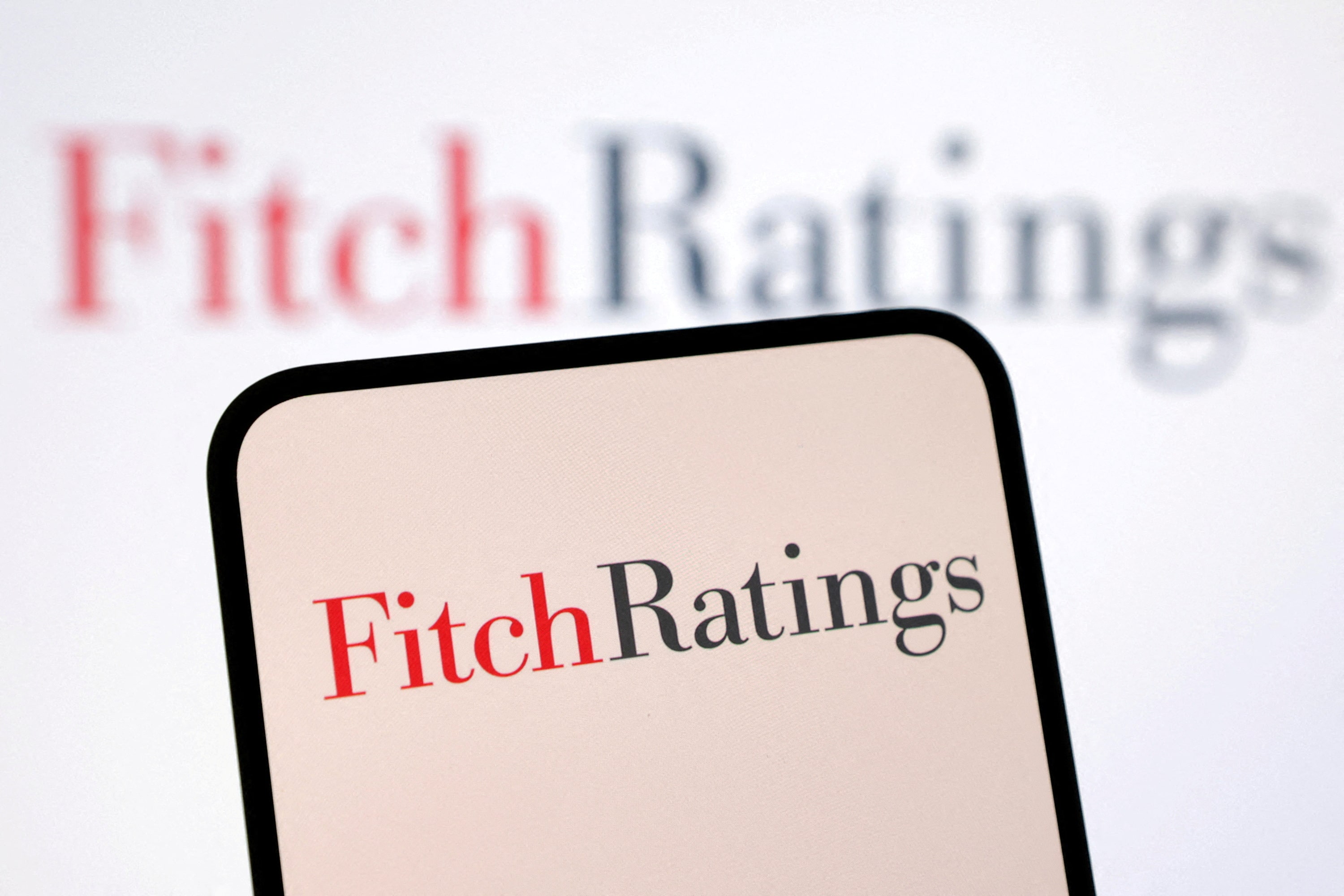 Illustration shows Fitch Ratings logo