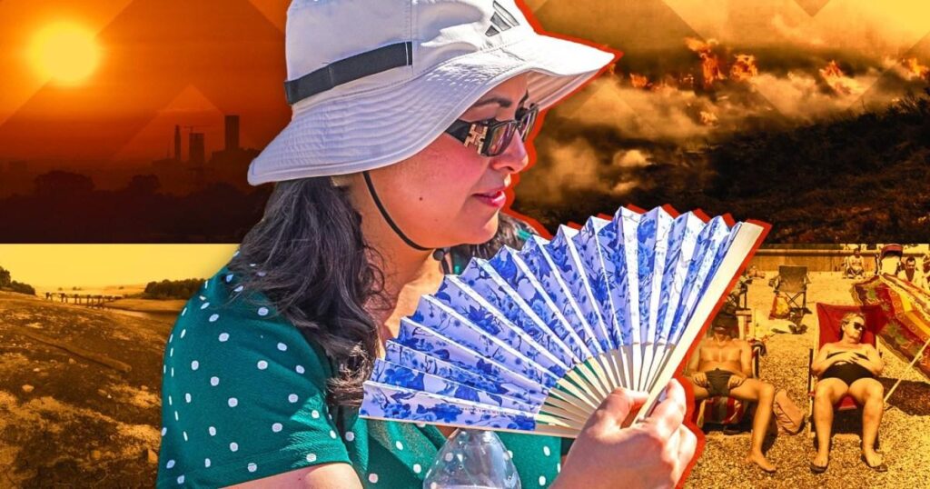 40°Cの温度を焼くと、すぐに英国の新しい普通になります」