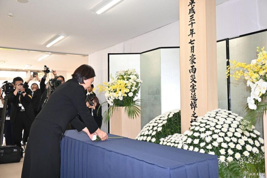 犠牲者に献花、冥福祈る 西日本豪雨７年―岡山、広島