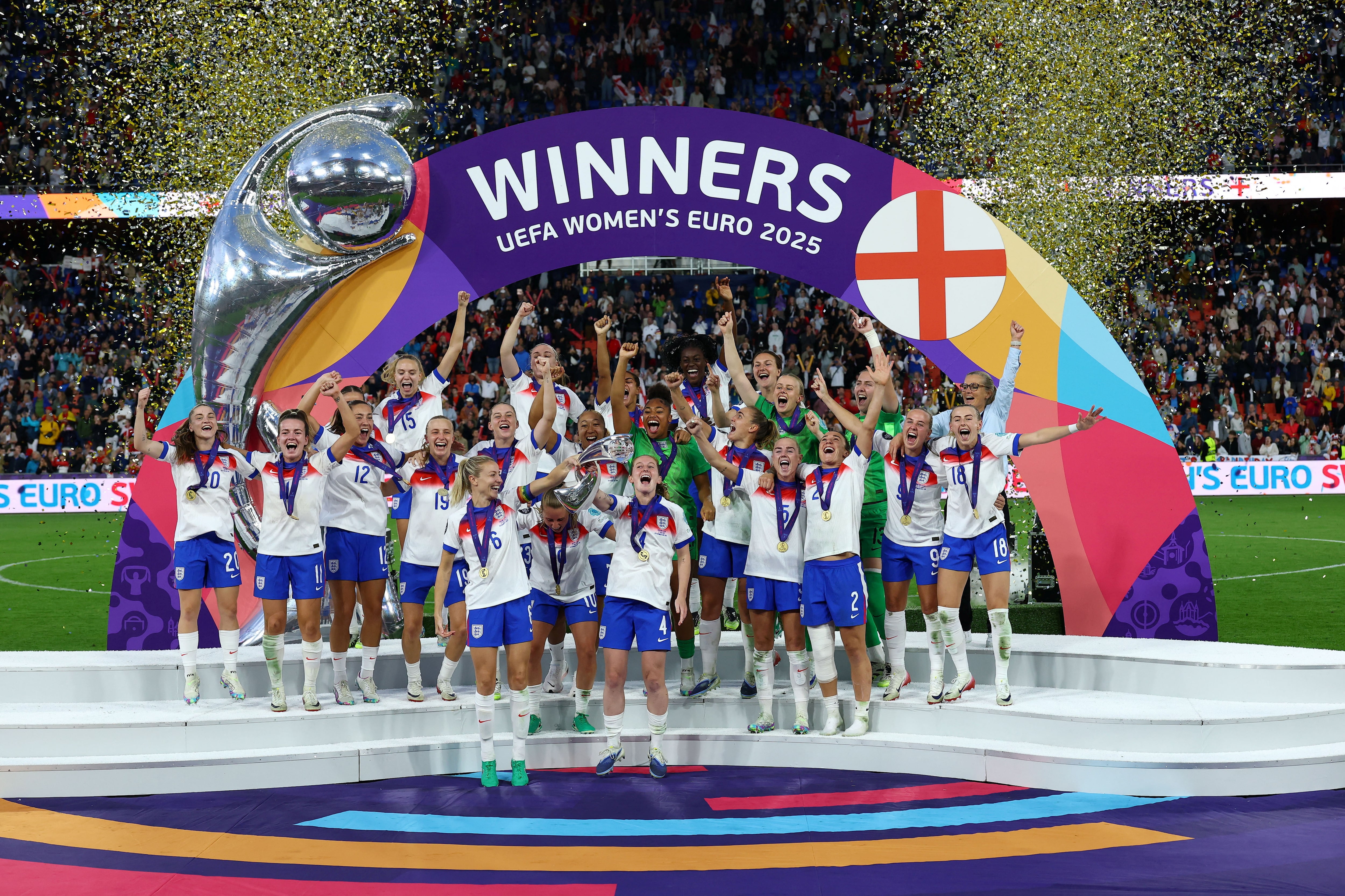 サッカー＝イングランド、スペイン下し女子欧州選手権を連覇