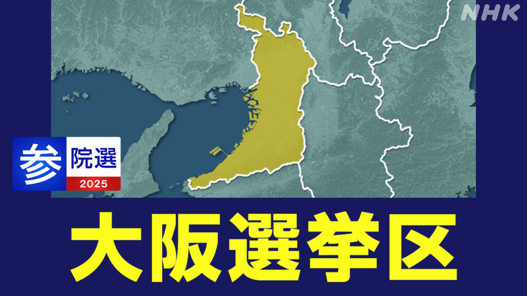参議院選挙2025 大阪選挙区 4つの議席めぐり19人が激しい選挙戦【動画リポート】 | NHK
